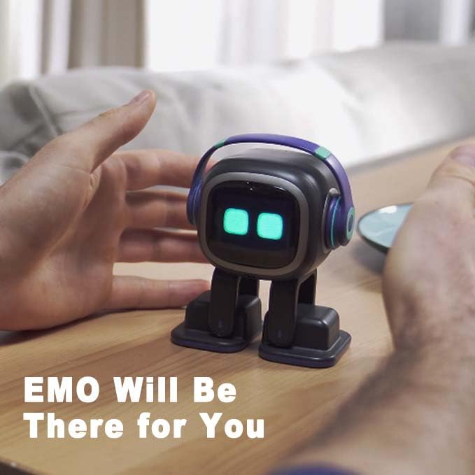 EMOPET AI Desk Robot Companion - ChatGPT Enabled with Voice Commands & Dancing, Interactive AI Robot Pet with Personality, for Adults and Kids