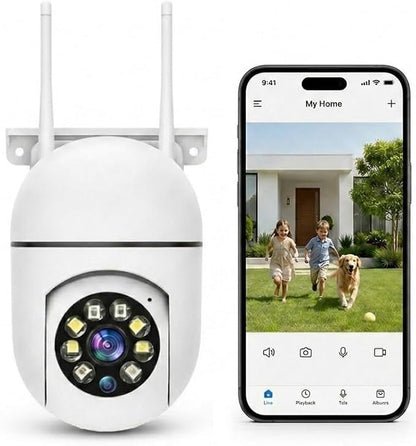Hawkray Plug-In Indoor Security Camera, 1080P HD WiFi Cam, 360° Pan Tilt, 2.4&5GHz Dual Band, Color Night Vision, AI Human Detection, 2-Way Audio, 24/7 Recording, Smart Home Monitor for Baby Pet Elder