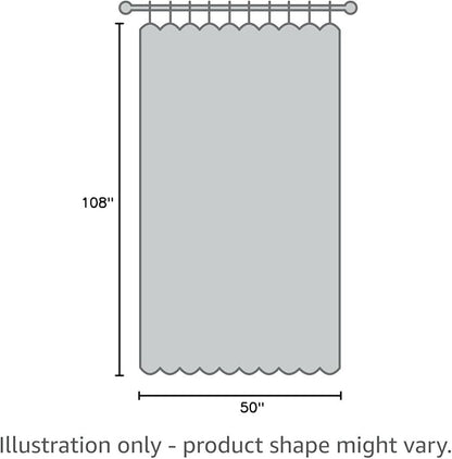 Elrene Home Fashions Highland Stripe Indoor/Outdoor Curtain Panel, 50 inches X 108 inches, Red