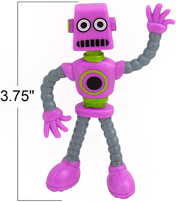 ArtCreativity 12 Pack Bendable Robot Figures, Anxiety Relief Toys, Robot Party Favors for Boys and Girls, Stress Relief Fidget Toys, Sensory Toys for Kids and Adults, Goody Bag Stuffers