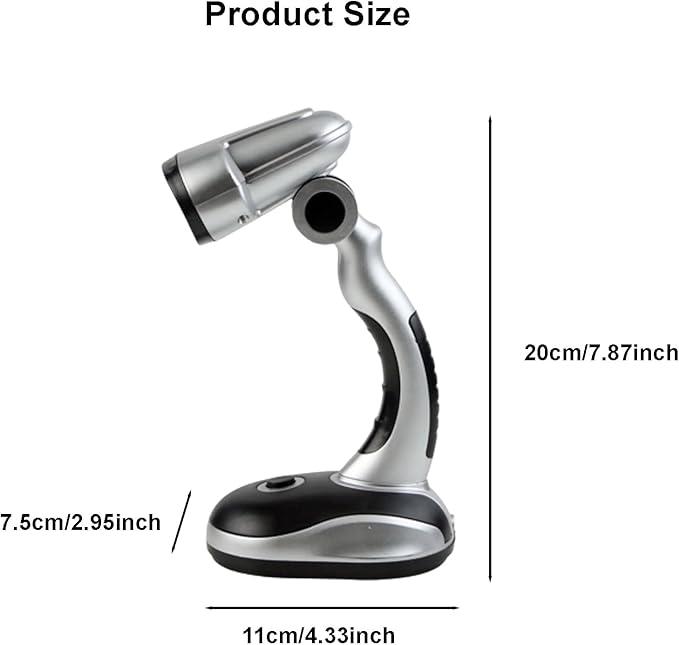 Led Desk Lamp, 12 Bulb LED Portable Desk Lamp Powered Battery Table Light, Computer Bedside Table Camping Light, Bright Battery Operated Desk Lamp Work Reading Light (2PCS)