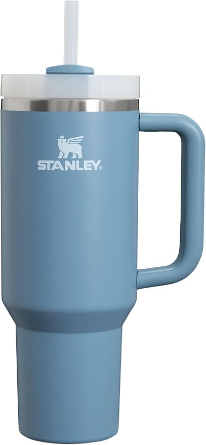 STANLEY Quencher H2.0 Flow State Tumbler, 40 oz, Indigo | Handle and Straw | 3-Position Lid | Cup Holder Compatible for Travel | Insulated Stainless Steel Cup | BPA-Free