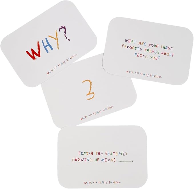 WE'RE NOT REALLY STRANGERS Kids Edition Card Game - 150 Conversation & Activity Cards for Kids, Adults, & Teens – for Fun Memorable Family Game Nights and Kid’s Party, Ages 5+, 2-6 Players