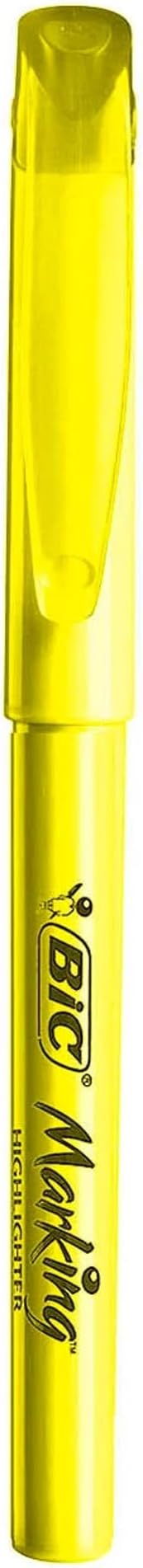 BIC Brite Liner Highlighters, Chisel Tip, 12-Count Pack, Yellow Ink