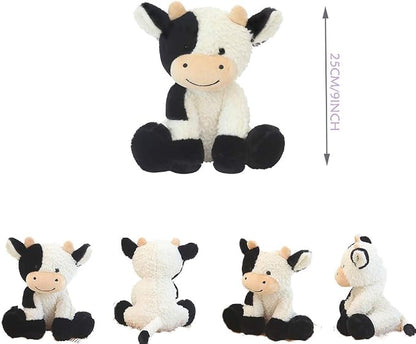 9" Cow Stuffed Animals Soft Cuddly Cow Plush Stuffed Animal Toy for Kids