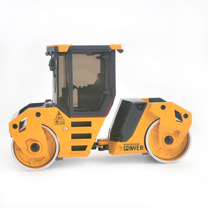 1/50 Scale Diecast Road Roller Toys Metal Engineering Road Planer Vehicle Truck Toy Construction Vehicles Model for Kids (1:50 Road Roller)