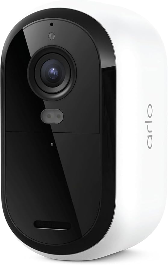 Security Cameras Wireless Outdoor - Arlo Essential Battery 2K (3rd Gen, Latest Version), Color Night Vision, Two-Way Audio, Home Security, Person/Package/Vehicle/Animal Detection, White - 1-Pack