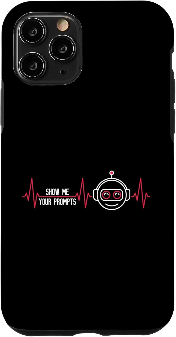 Show Me Your Prompts AI Artificial Intelligence Heartbeat Case for iPhone 11 Pro