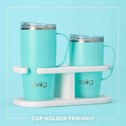 Swig Life 22oz Travel Mug, Insulated Tumbler with Handle and Lid, Cup Holder Friendly, Dishwasher Safe, Stainless Steel, Travel Coffee Cup, Insulated Mug with Lid (Howdy Yall)