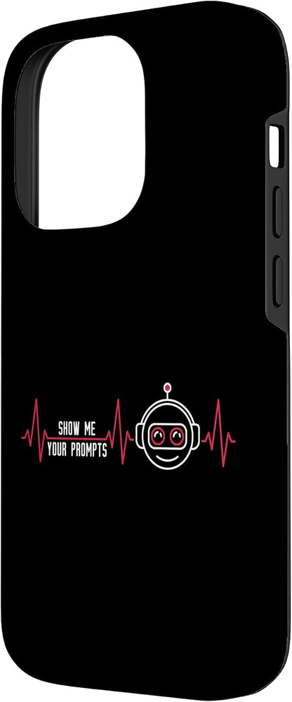 Show Me Your Prompts AI Artificial Intelligence Heartbeat Case for iPhone 14 Pro
