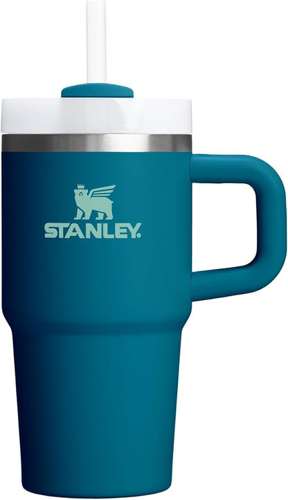 STANLEY Quencher H2.0 Flow State Tumbler, 20 oz, Coastal Teal | Handle and Straw | 3-Position Lid | Cup Holder Compatible for Travel | Insulated Stainless Steel Cup | BPA-Free