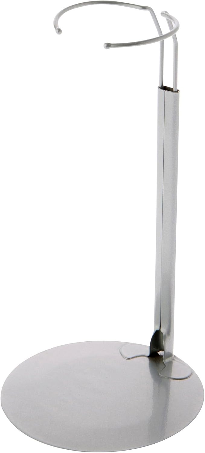 Plymor DSP-90S Silver Adjustable Doll Stand, fits 15, 16, 17, 18, 19, 20, and 21 inch Dolls, Waist is 3" - 4" wide, 8" - 11" around, Pack of 12
