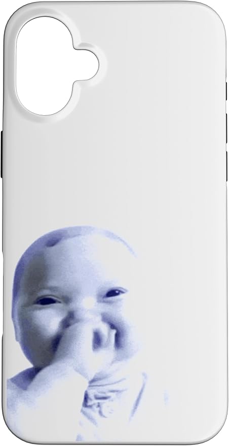 AI Baby Holding Laugh Meme Case for iPhone 16 Plus