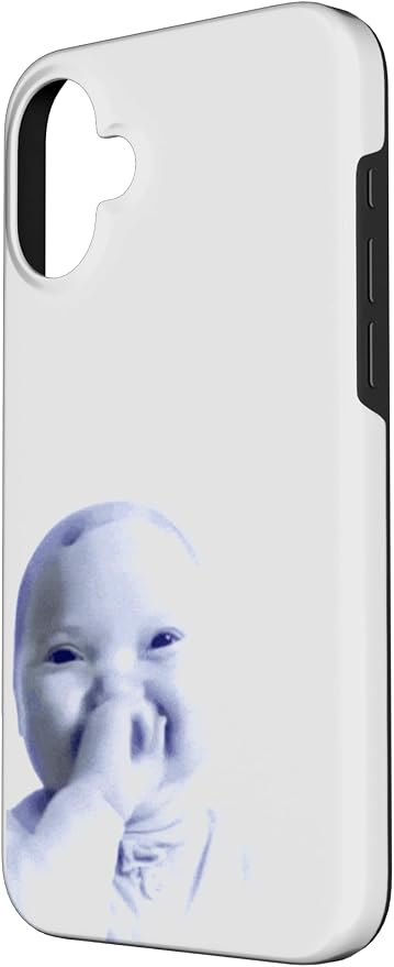 AI Baby Holding Laugh Meme Case for iPhone 16 Plus