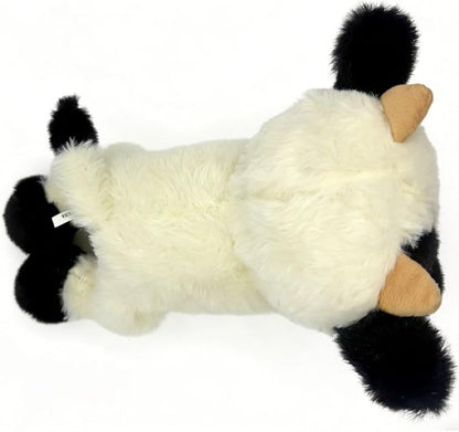 YUKOUQIAN Cute Cow Plush Stuffed Animal Doll Toy 10 inch for Girls Boys (pa Cow Black White)
