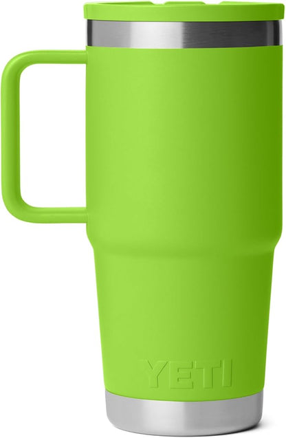 YETI Rambler 20 oz Travel Mug with Flip Straw Lid – Stainless Steel, Vacuum Insulated, Leakproof, Cup Holder Friendly, Venom
