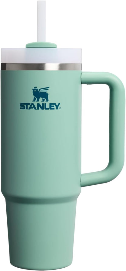 STANLEY Quencher H2.0 Flow State Tumbler, 30 oz, Spring Green | Handle and Straw | 3-Position Lid | Cup Holder Compatible for Travel | Insulated Stainless Steel Cup | BPA-Free