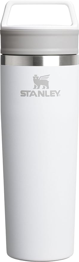 STANLEY Cafe To Go Travel Mug 20 oz | Leakproof Two-Part Drink Through Lid | Tumbler Cup for Coffee, Tea and Drinks | Insulated Stainless Steel Coffee Mug | BPA-Free | Frost