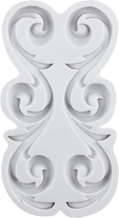 Baroque Relief Polymer Clay Mold Scroll Relief Lace Silicone Molds for DIY Craft Epoxy Resin Casting Polymer Clay Tools Crafts Air Dry Jewelry Making