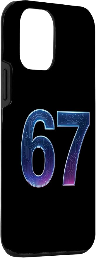 67 Meme Ai Quantum Number 67th Six Seven Tech Digital Future Case for iPhone 12 mini