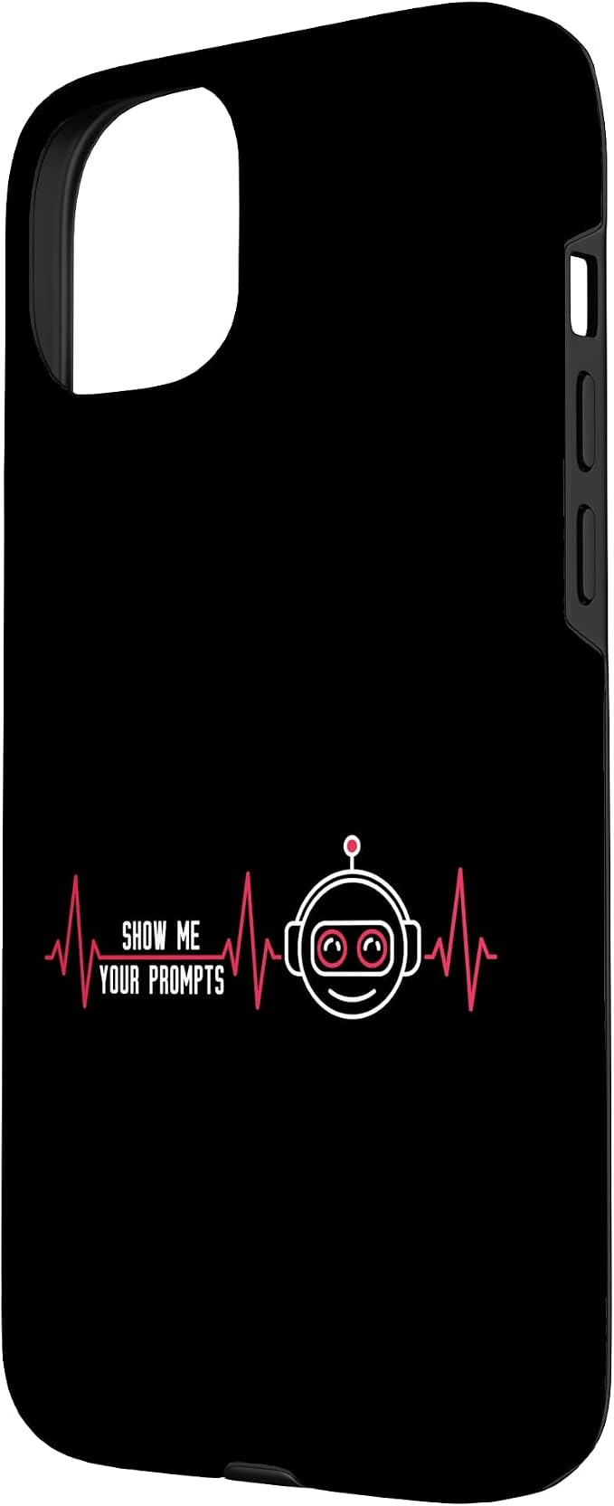 Show Me Your Prompts AI Artificial Intelligence Heartbeat Case for iPhone 15 Plus