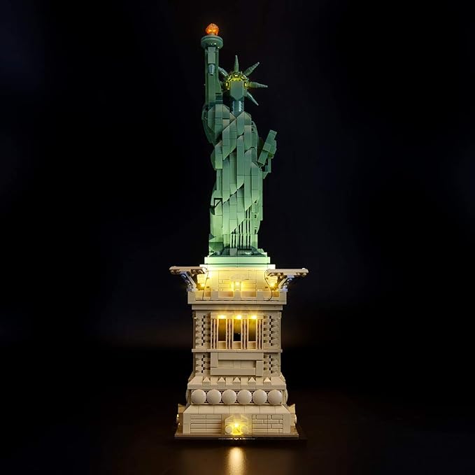 BRIKSMAX Led Lighting Kit for Architecture Statue of Liberty- Compatible with Lego 21042 Building Blocks Model- Not Include The Lego Set