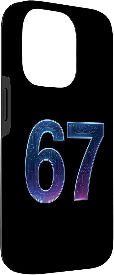 67 Meme Ai Quantum Number 67th Six Seven Tech Digital Future Case for iPhone 14 Pro
