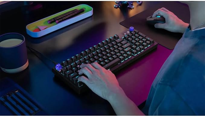 Logitech G316 X 98 Mechanical Gaming Keyboard (Tactile) - Black | Hot-Swappable Tactile Mechanical Switches, Gasket Design, PBT Keycaps, <8Khz, LIGHTSYNC RGB, Dot-Matxix LED Display, USB-C