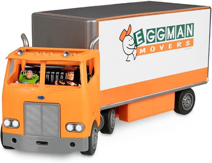 Disney Store Official Toy Story Moving Truck Vehicle Play Set - Eggman Movers Truck with Trailer, Andy's Room, Woody, Buzz Lightyear, Rex, RC, & Hamm Plus Accessories