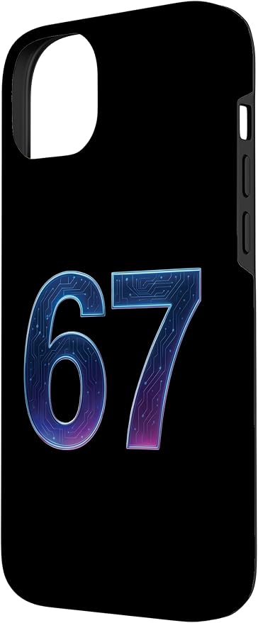 67 Meme Ai Quantum Number 67th Six Seven Tech Digital Future Case for iPhone 14 Plus