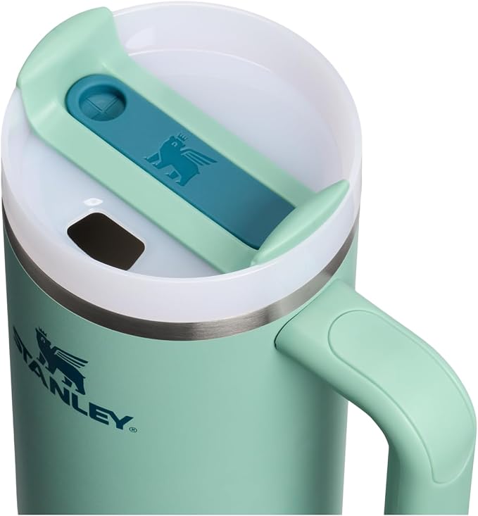 STANLEY Quencher H2.0 Flow State Tumbler, 30 oz, Spring Green | Handle and Straw | 3-Position Lid | Cup Holder Compatible for Travel | Insulated Stainless Steel Cup | BPA-Free