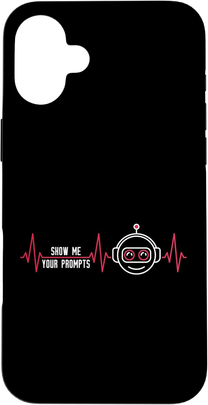 Show Me Your Prompts AI Artificial Intelligence Heartbeat Case for iPhone 16 Plus