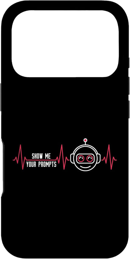 Show Me Your Prompts AI Artificial Intelligence Heartbeat Case for iPhone 17 Pro