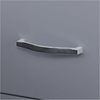 Lorell LYS Chrome Pull F/F Mobile File Cabinet, Silver