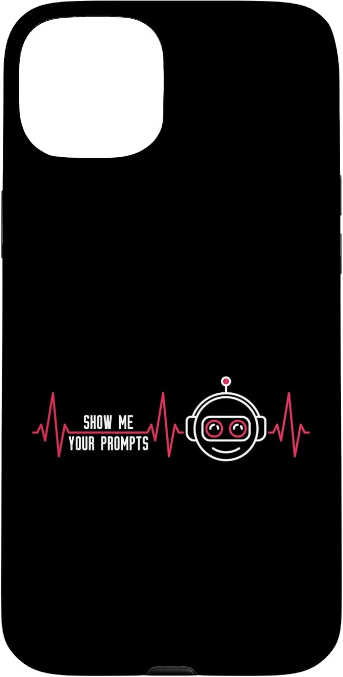 Show Me Your Prompts AI Artificial Intelligence Heartbeat Case for iPhone 15 Plus