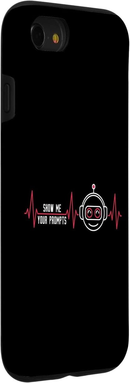 Show Me Your Prompts AI Artificial Intelligence Heartbeat Case for iPhone SE (2020) / 7/8