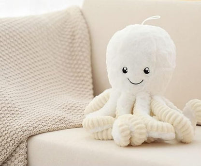 JOSON Cute Octopus Plush Toys, Soft Octopus Stuffed Animals, Girls and Boys Adult Birthday (16 Inch, White)