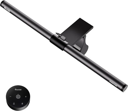 Quntis Monitor Light Bar with Remote, Eye-Care No Glare Computer Light for Curved Flat Monitor, Adjustable Brightness & Color Temperature, Space Saving Desk Accessories for Home Office Reading Gaming