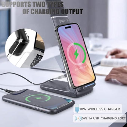 LED Desk Lamp with Wireless Charger, USB Charging Port, Stepless dimmable brightness, 3 Color Modes, Desk Lamps for Home Office, Table Lamp Eye Caring Reading Light, Gesture Control desk light