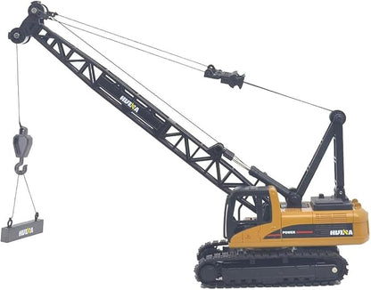 Ailejia Construction Trucks Toys Crane Truck 1/50 Scale DieCast Truck Engineering Car Metal Construction Vehicles Crane Machine Model Toy for Boys (Crawler Crane)