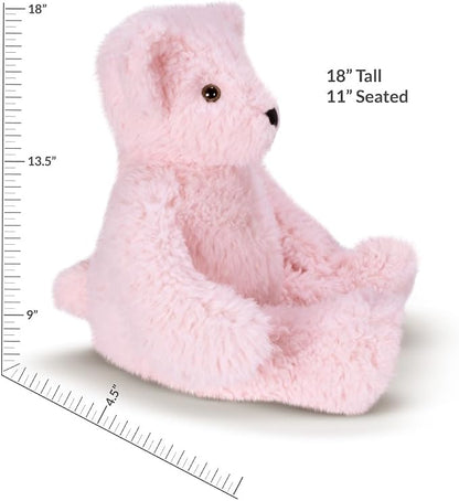 Vermont Teddy Bear | Pink Teddy Bear Stuffed Animal | Soft Pink Plush with 100% Recycled Filling, Designed in USA | 18 Inch | Cuddly Gift | Super Soft Teddy Bear Collection