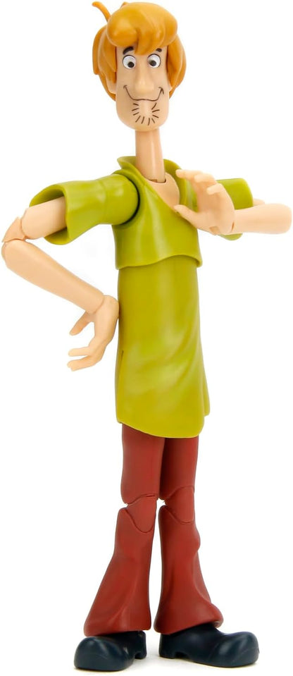 Jada Scooby-Doo! Wave 1 Shaggy Action Figure – 1:12 Deluxe Scale Toys – 6" Tall, Fully Articulated, Collector Packaging