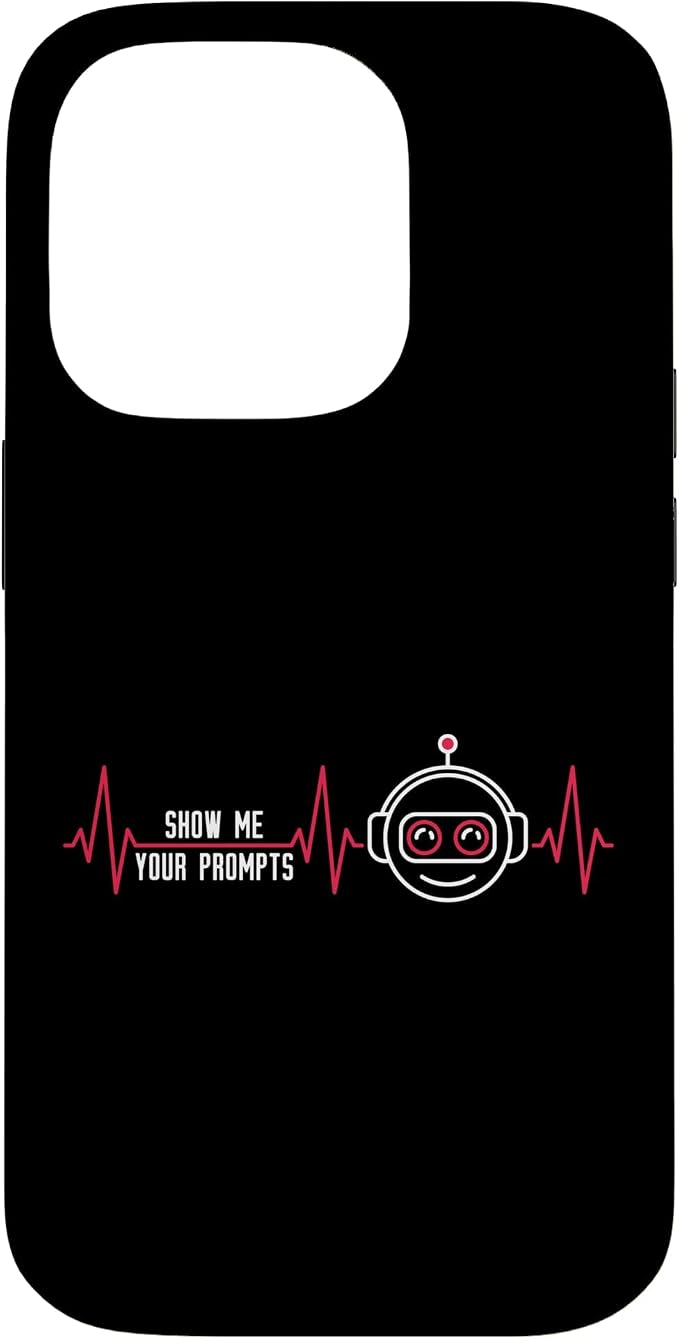 Show Me Your Prompts AI Artificial Intelligence Heartbeat Case for iPhone 14 Pro