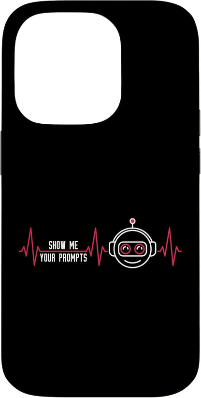 Show Me Your Prompts AI Artificial Intelligence Heartbeat Case for iPhone 14 Pro