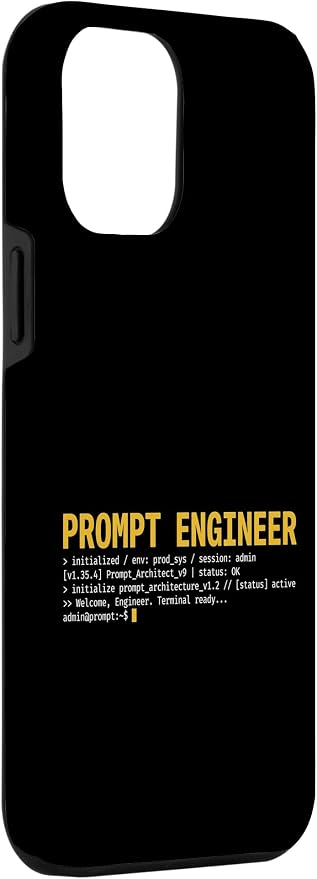Prompt Engineer Terminal Screen AI Developer Software Coder Case for iPhone 12 Pro Max