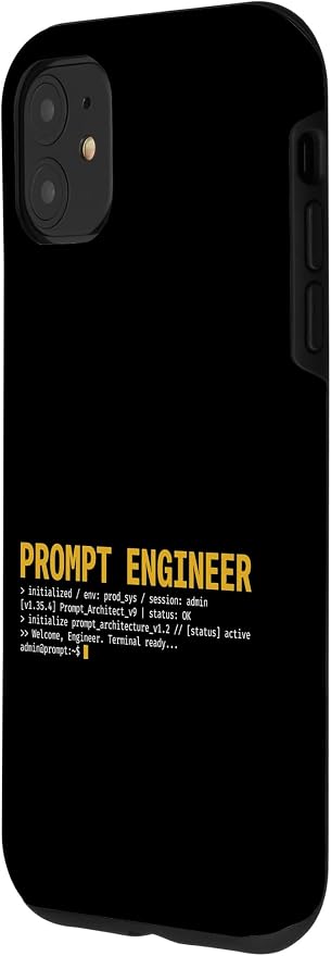 Prompt Engineer Terminal Screen AI Developer Software Coder Case for iPhone 11