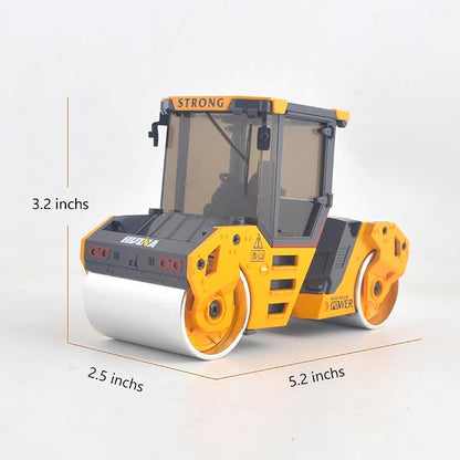 1/50 Scale Diecast Road Roller Toys Metal Engineering Road Planer Vehicle Truck Toy Construction Vehicles Model for Kids (1:50 Road Roller)