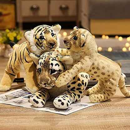 Tiger Stuffed Animal 15" Small Stuffed Tiger Plush Jungle Stuffed Animal Soft Plush Tiger Stuffy Simulation Cute Plushie Toys Realistic Birthday Graduation Gifts for Kids Boys Girls