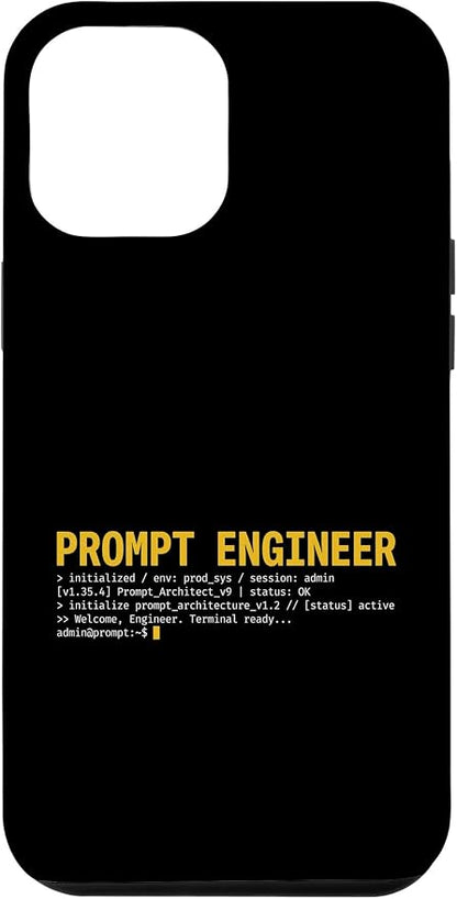 Prompt Engineer Terminal Screen AI Developer Software Coder Case for iPhone 12 Pro Max