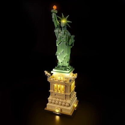 BRIKSMAX Led Lighting Kit for Architecture Statue of Liberty- Compatible with Lego 21042 Building Blocks Model- Not Include The Lego Set